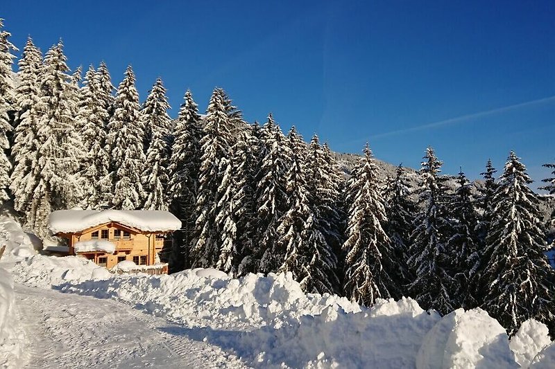 Außenseite Ferienhaus (Winter)