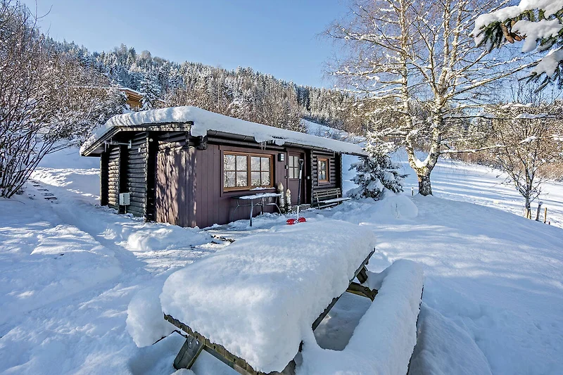 Exterieur vakantiehuis (winter)