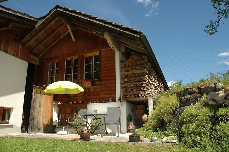 Außenseite Ferienhaus (Sommer)