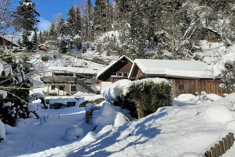 Exterieur vakantiehuis (winter)