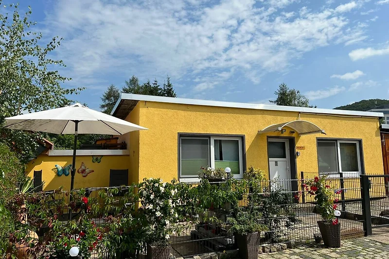 Außenseite Ferienhaus (Sommer)