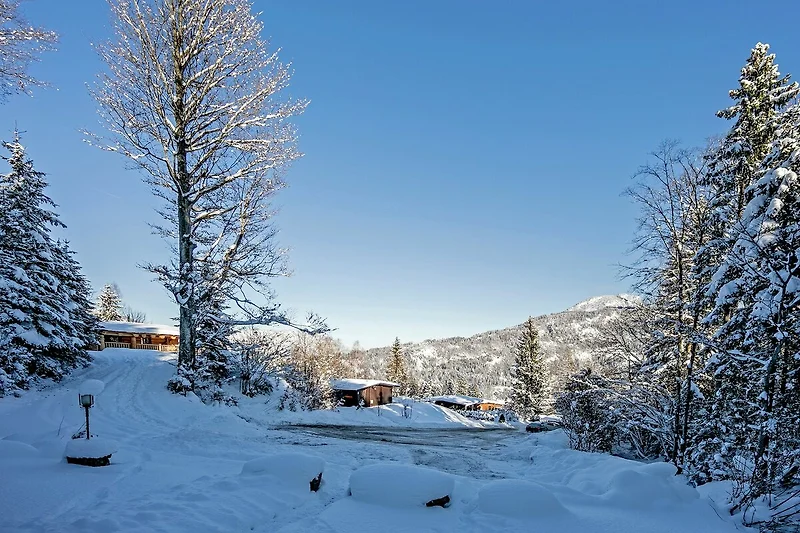 Aussicht vom Ferienhaus (Winter)