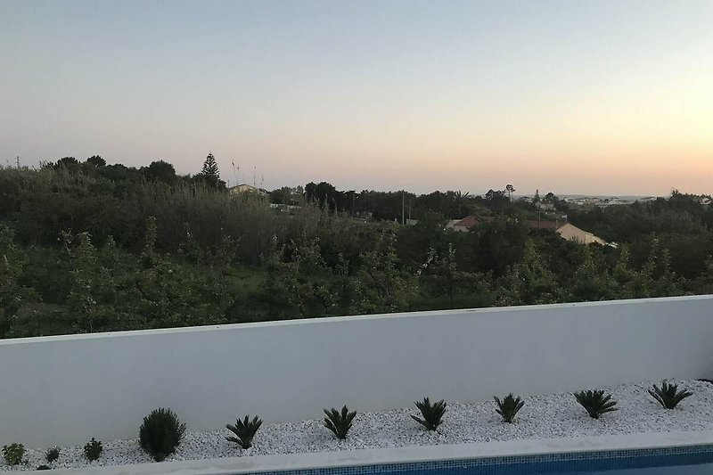 Uitzicht van vakantiehuis (zomer)