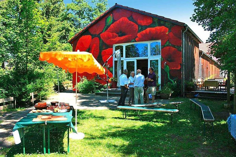 Außenseite Ferienhaus (Sommer)