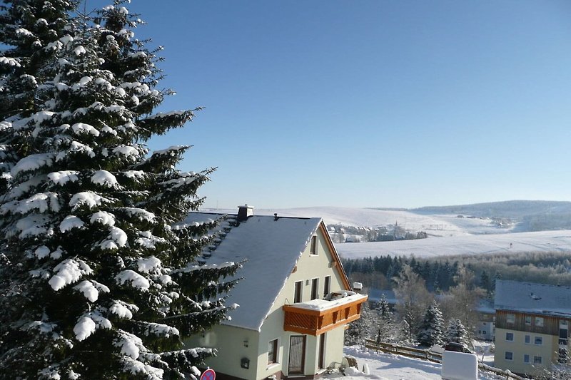 Vista casa de vacaciones (invierno)