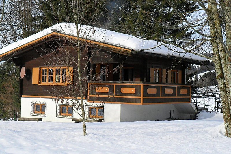 Exterieur vakantiehuis (winter)