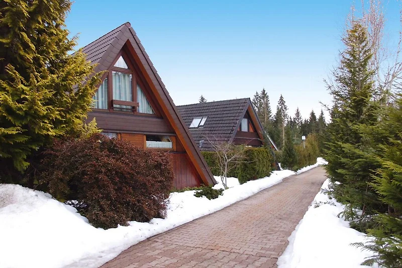 Exterieur vakantiehuis (winter)