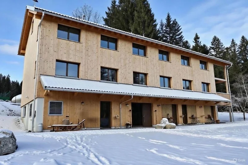 Außenseite Ferienhaus (Winter)