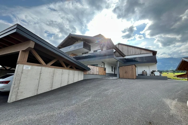 Exterieur vakantiehuis (winter)