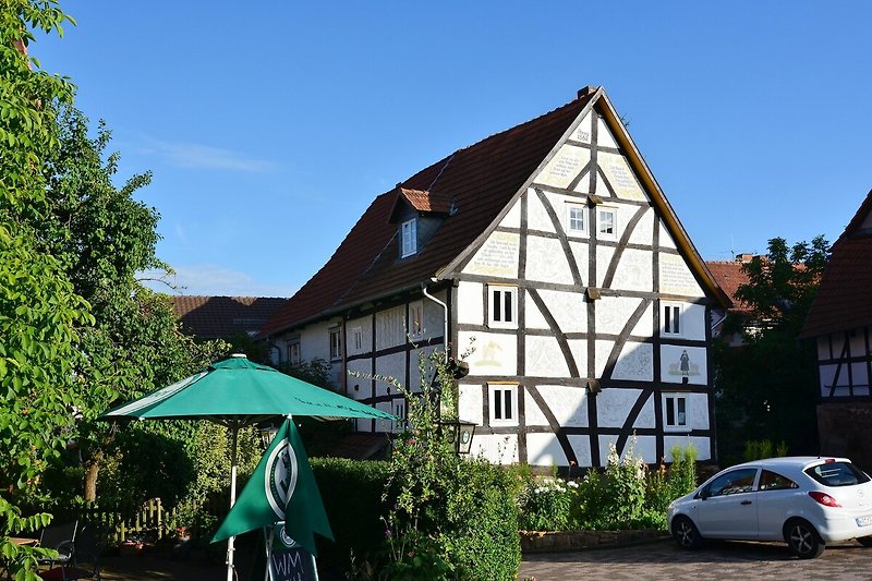 Außenseite Ferienhaus (Sommer)