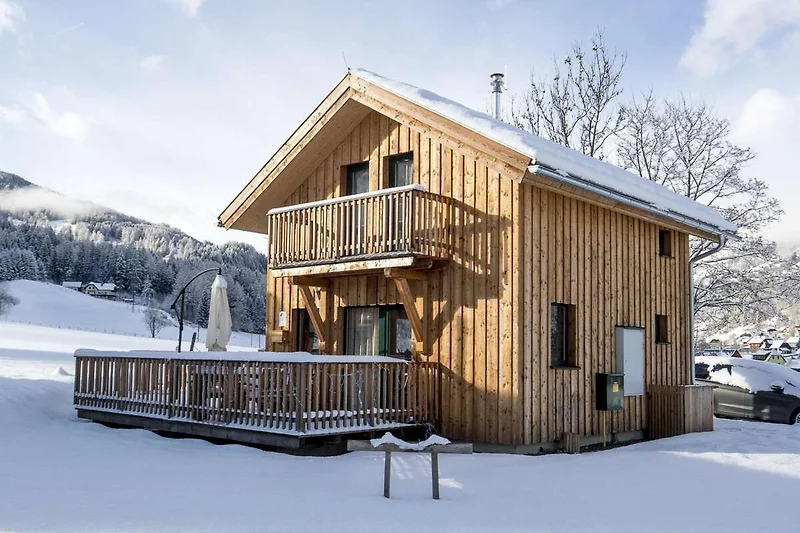 Exterieur vakantiehuis (winter)