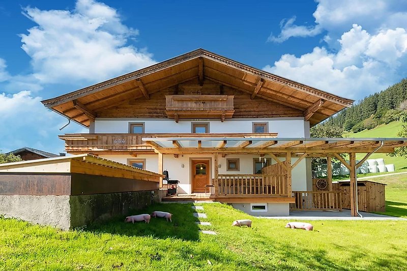 Außenseite Ferienhaus (Sommer)