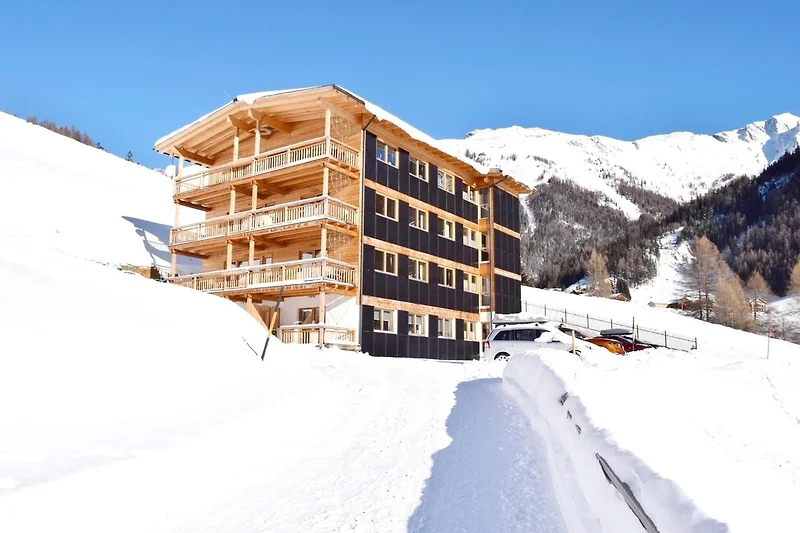 Exterieur vakantiehuis (winter)