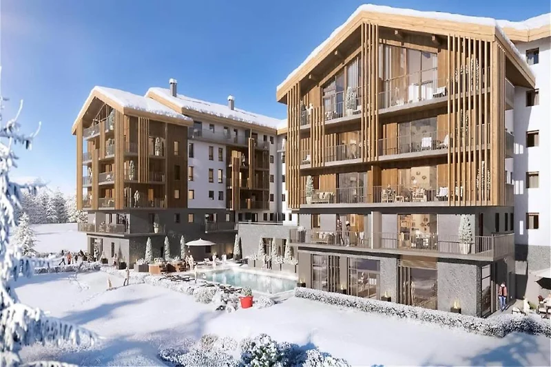 Außenseite Ferienhaus (Winter)