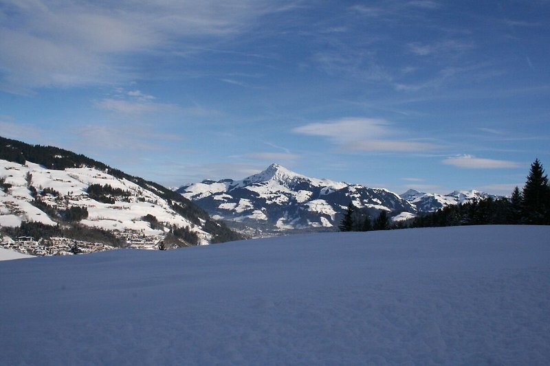 Aussicht vom Ferienhaus (Winter)