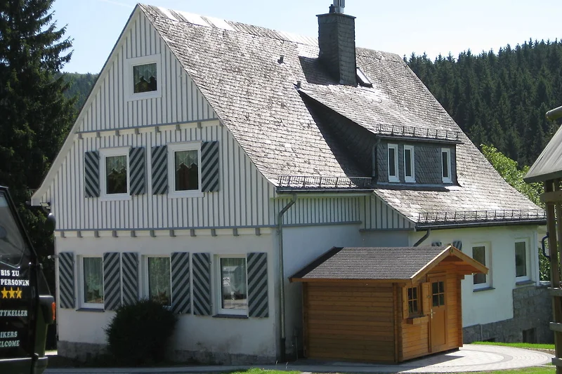Außenseite Ferienhaus (Sommer)