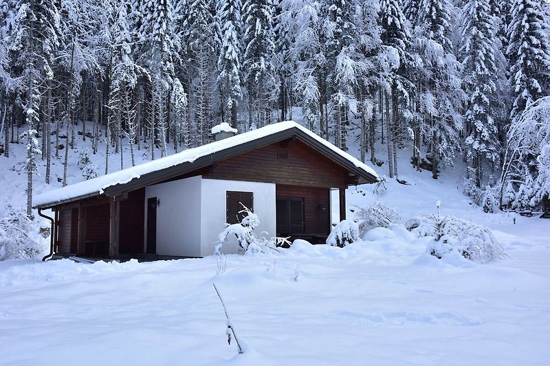 Außenseite Ferienhaus (Winter)