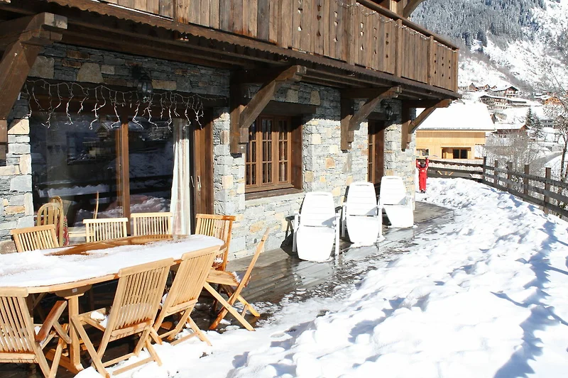 Exterieur vakantiehuis (winter)