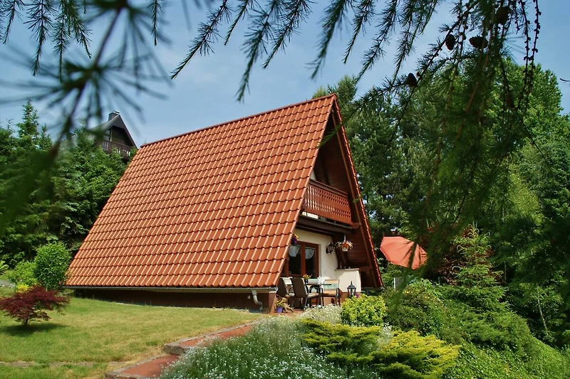 Außenseite Ferienhaus (Sommer)