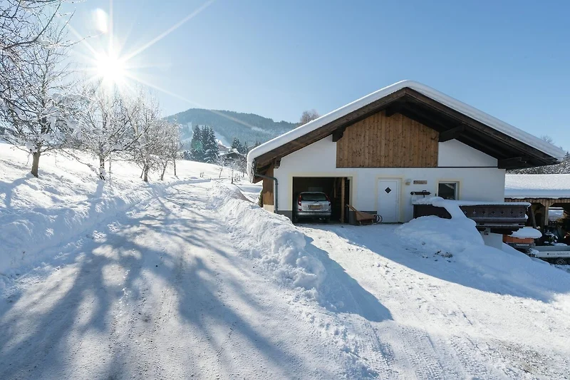 Außenseite Ferienhaus (Winter) Außenseite Ferienhaus (Winter)