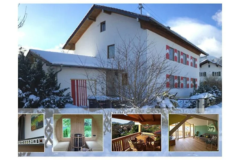 Außenseite Ferienhaus (Winter)