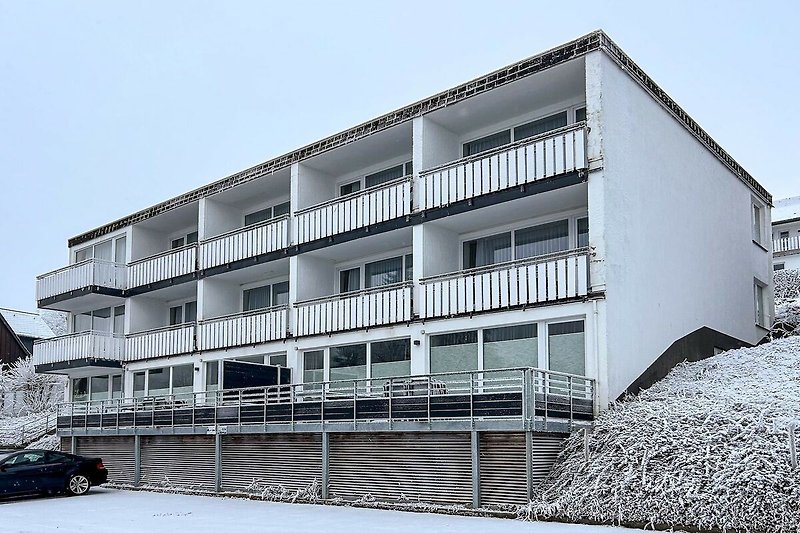 Außenseite Ferienhaus (Winter)