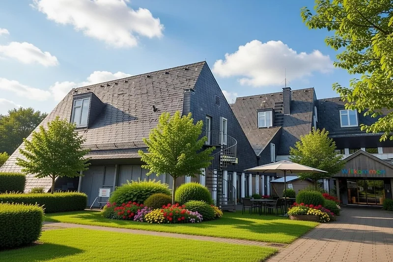 Uitzicht van vakantiehuis (zomer)