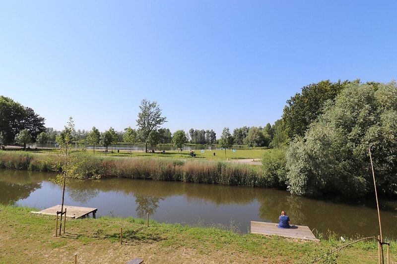 Uitzicht van vakantiehuis (zomer)