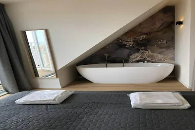 Lodge mit herrlichem Blick auf die Dünen.