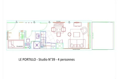 Studio für 4 Personen