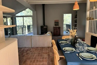 Villa nahe Bourdaines Strand mit Pool