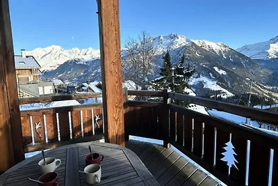 Appartement in Les Saisies met uitzicht op de...