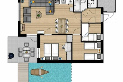 Bungalow rinnovato sul lungomare con barca a ...