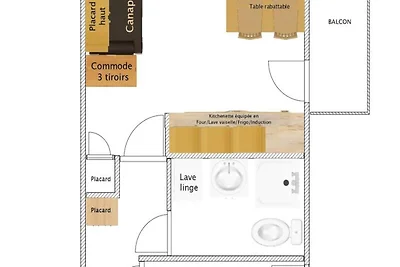 2-Zimmer-Apartment für 4 Personen, 2-Sterne-B...