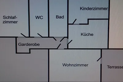 Ferienwohnung mit 2 Schlafzimmer