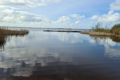 Docklodge aan het water in Delfstrahuizen