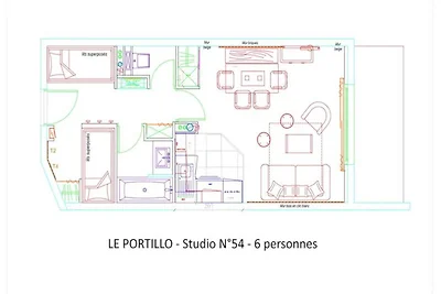 Studio für 6 Personen