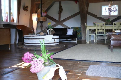 Schöne authentische Mühle nahe am Meer