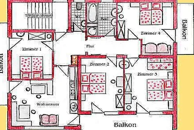 Vakantieappartement met 4 slaapkamers