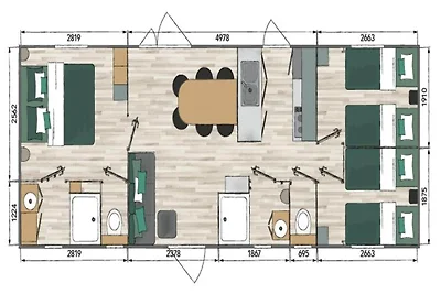 Neuer Vennepark Wohnwagen 463 (6p)
