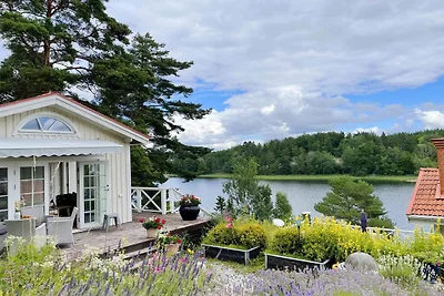 Cabane au bord du lac avec vue panoramique