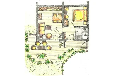 Ferienwohnung mit 2 Schlafzimmer