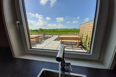Elegante villa frisia con jardín