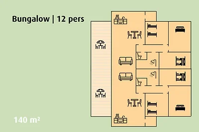 Idealer Bungalow in Voorthuizen für 12...