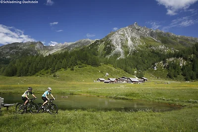 Chalet met uitzicht op de bergen