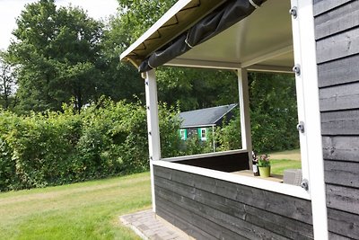 Fuchsbauhaus mit überdachter Terrasse in grün...