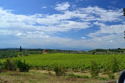 Una parte di una bella villa con vista