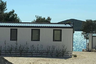 Mobilheim in Drage mit Schwimmbecken