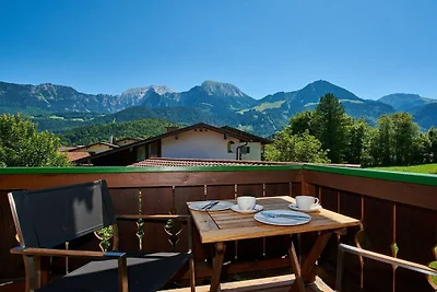 Uitzicht op de Alpen vanuit het Thiele-huis.