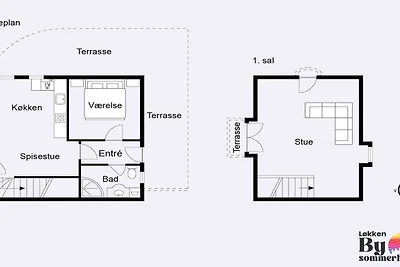 Ferienhaus in Lokken mit Terrasse